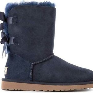 Navy Blue Ugg Baliey Bow 2 Boots, Womens 9